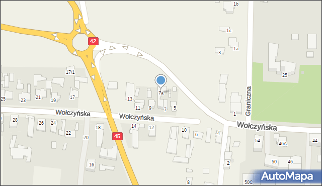 Ligota Dolna, Wołczyńska, 7a, mapa Ligota Dolna