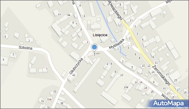 Lisięcice, Wolności, 2, mapa Lisięcice