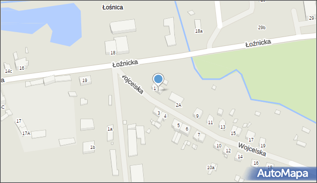 Łobez, Wojcelska, 2, mapa Łobez