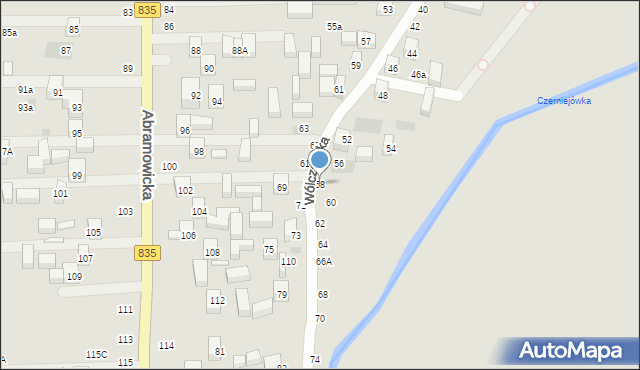 Lublin, Wólczańska, 58, mapa Lublina