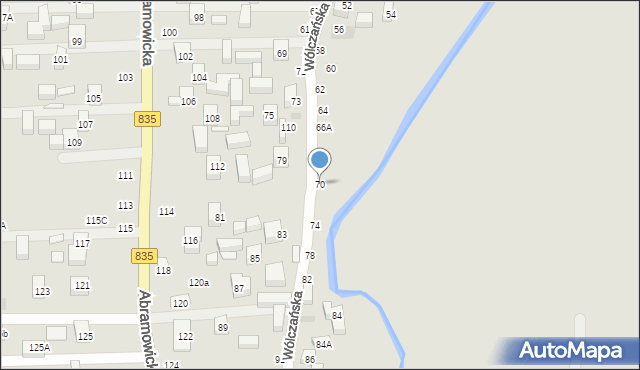 Lublin, Wólczańska, 70, mapa Lublina