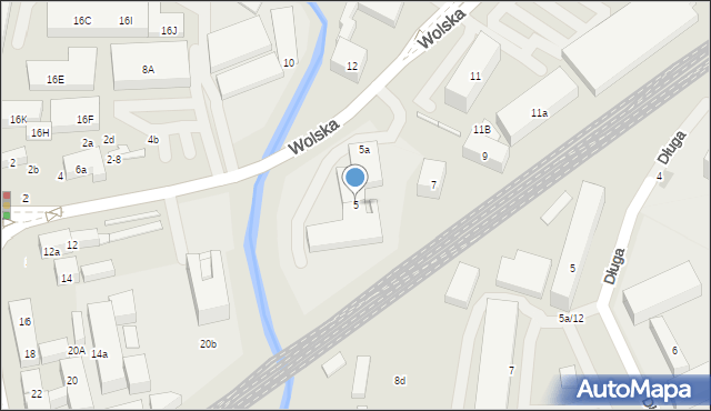 Lublin, Wolska, 5, mapa Lublina