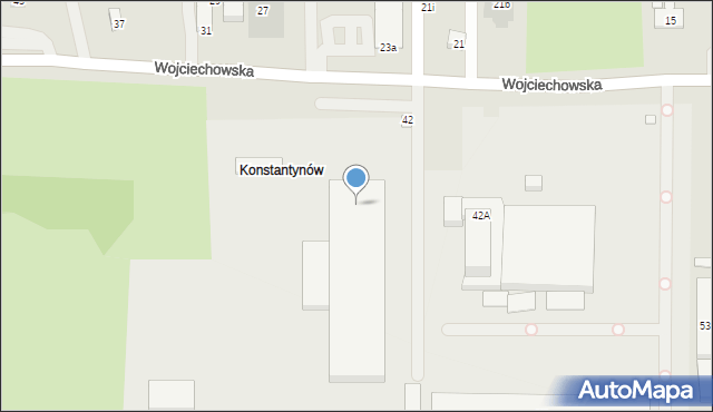 Lublin, Wojciechowska, 42, mapa Lublina