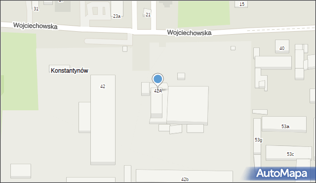 Lublin, Wojciechowska, 42A, mapa Lublina