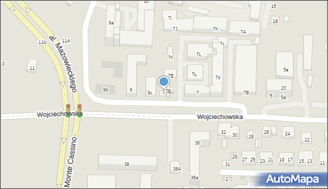 Lublin, Wojciechowska, 7g, mapa Lublina