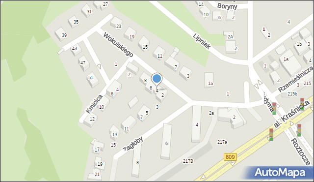 Lublin, Wokulskiego, 4, mapa Lublina