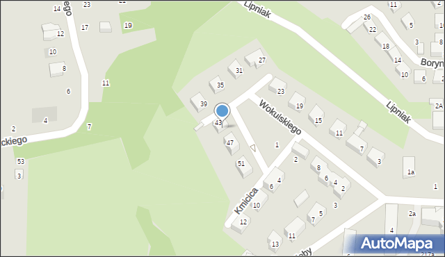 Lublin, Wokulskiego, 45, mapa Lublina