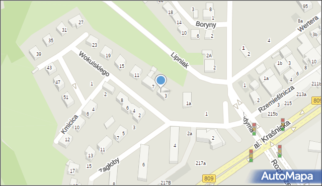 Lublin, Wokulskiego, 5, mapa Lublina