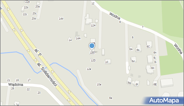 Lublin, Wodna, 12C, mapa Lublina
