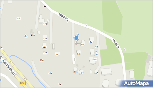 Lublin, Wodna, 6A, mapa Lublina