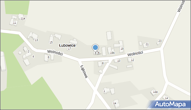 Łubowice, Wolności, 19A, mapa Łubowice