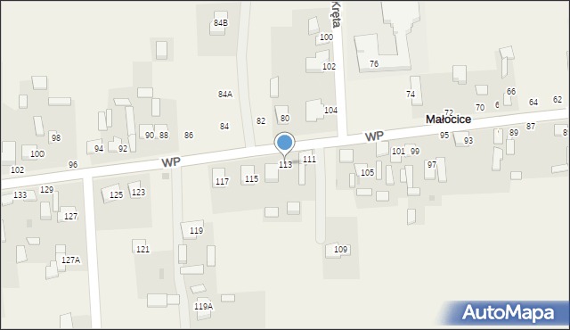 Małocice, Wojska Polskiego, 113, mapa Małocice