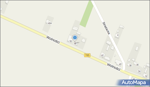 Maluszyn, Wolności, 48, mapa Maluszyn