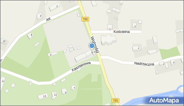 Maluszyn, Wolności, 5, mapa Maluszyn