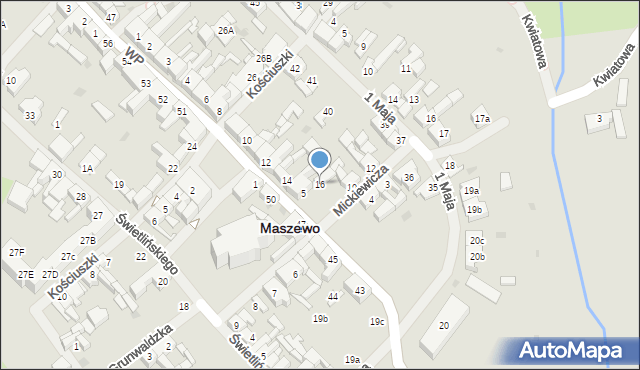 Maszewo, Wojska Polskiego, 16, mapa Maszewo