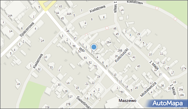 Maszewo, Wojska Polskiego, 3a, mapa Maszewo