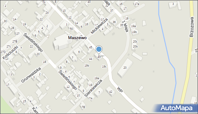 Maszewo, Wojska Polskiego, 43, mapa Maszewo