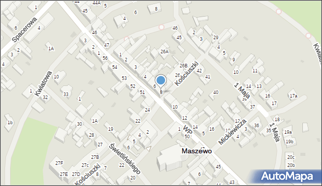 Maszewo, Wojska Polskiego, 8, mapa Maszewo