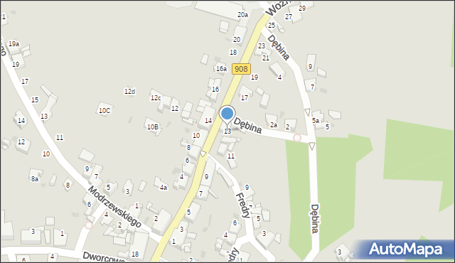 Miasteczko Śląskie, Woźnicka, 13, mapa Miasteczko Śląskie