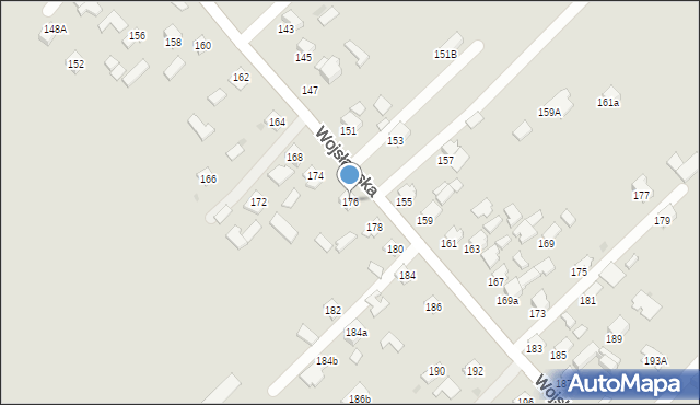 Mielec, Wojsławska, 176, mapa Mielca