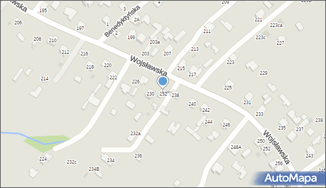 Mielec, Wojsławska, 232, mapa Mielca