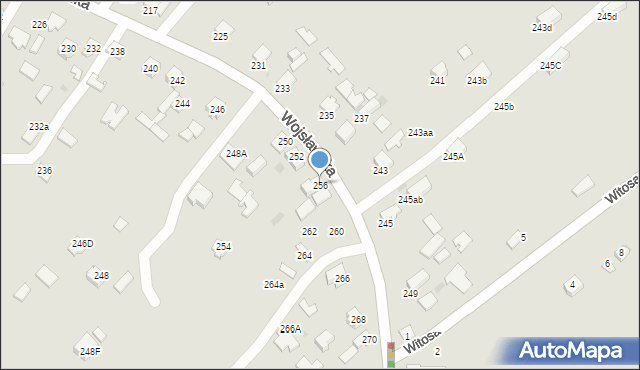 Mielec, Wojsławska, 256, mapa Mielca