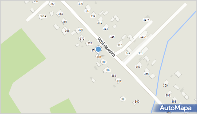 Mielec, Wojsławska, 378, mapa Mielca