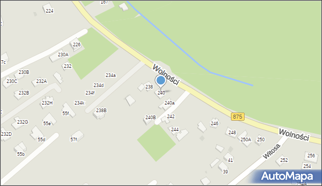 Mielec, Wolności, 240, mapa Mielca