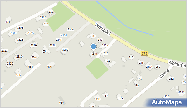 Mielec, Wolności, 240B, mapa Mielca