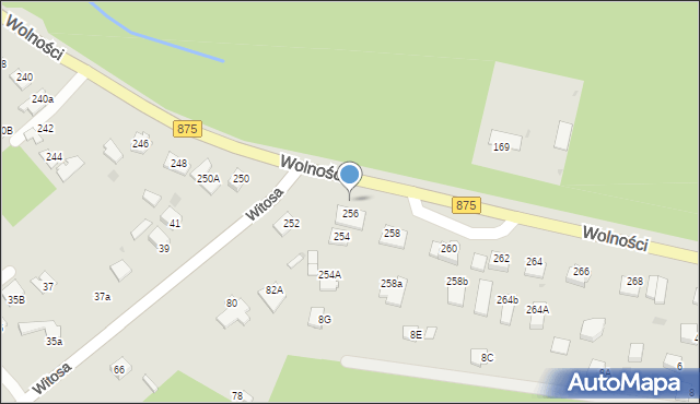 Mielec, Wolności, 25b, mapa Mielca