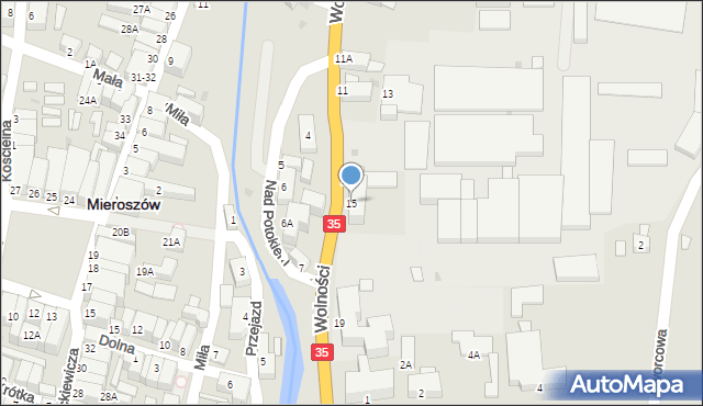 Mieroszów, Wolności, 15, mapa Mieroszów