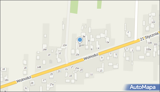 Mierzęcice, Wolności, 10, mapa Mierzęcice