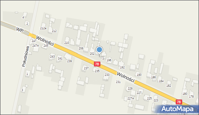 Mierzęcice, Wolności, 200, mapa Mierzęcice