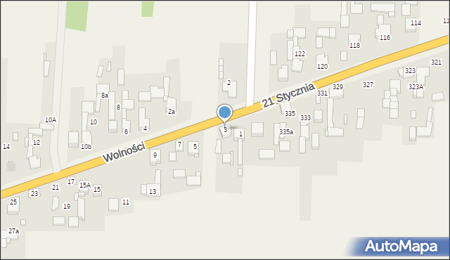 Mierzęcice, Wolności, 3, mapa Mierzęcice