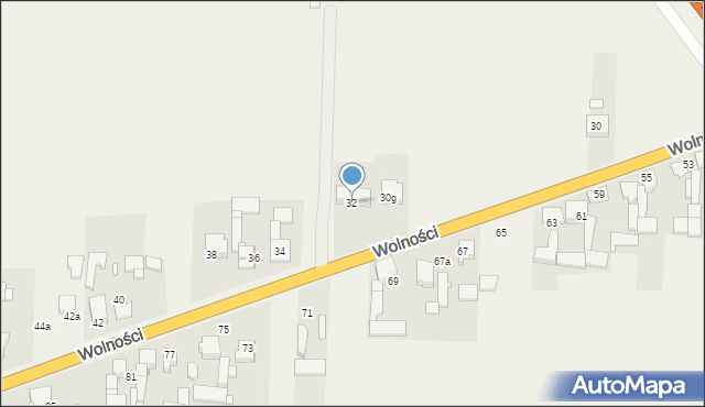 Mierzęcice, Wolności, 32, mapa Mierzęcice