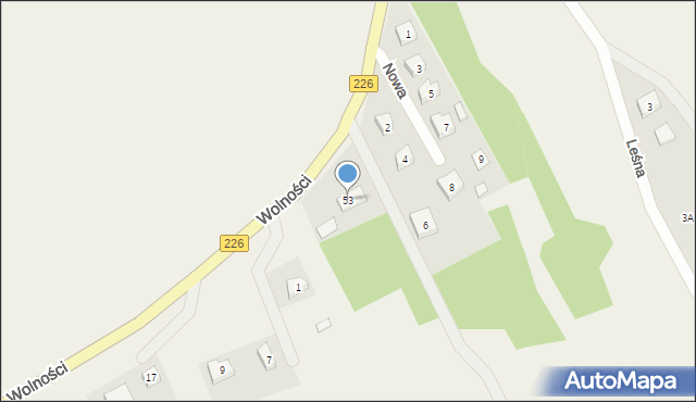 Mierzeszyn, Wolności, 53, mapa Mierzeszyn