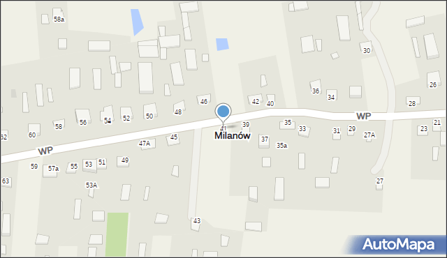 Milanów, Wojska Polskiego, 41, mapa Milanów