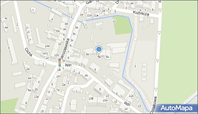 Milicz, Wojska Polskiego, 5a, mapa Milicz