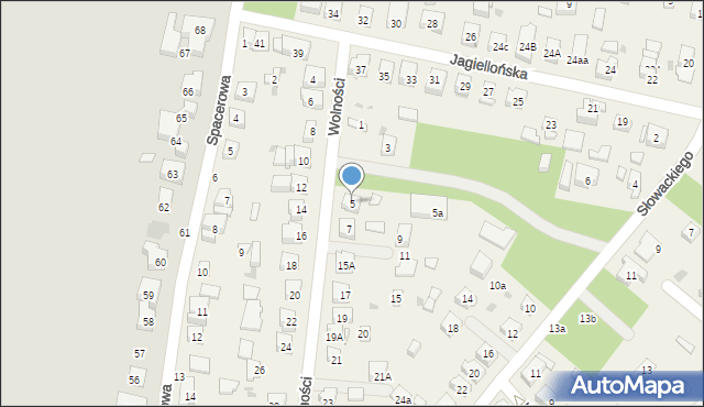 Mirków, Wolności, 5, mapa Mirków