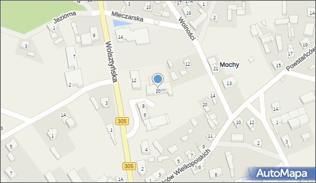 Mochy, Wolsztyńska, 10, mapa Mochy