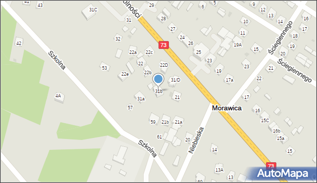 Morawica, Wolności, 31b, mapa Morawica