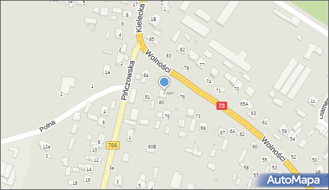 Morawica, Wolności, 80a, mapa Morawica