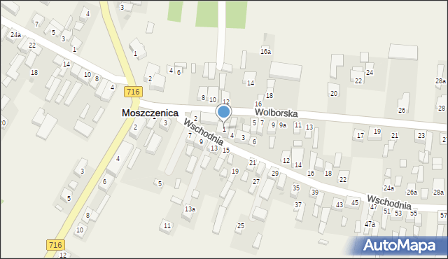 Moszczenica, Wolborska, 1, mapa Moszczenica