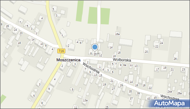 Moszczenica, Wolborska, 10, mapa Moszczenica