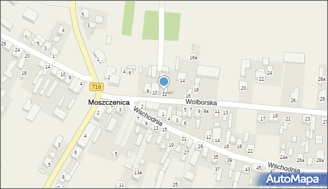 Moszczenica, Wolborska, 12, mapa Moszczenica