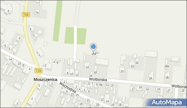 Moszczenica, Wolborska, 16a, mapa Moszczenica