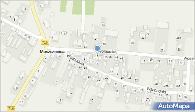 Moszczenica, Wolborska, 5, mapa Moszczenica