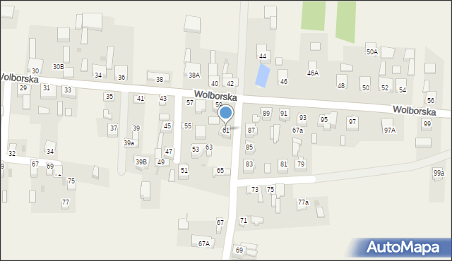 Moszczenica, Wolborska, 61, mapa Moszczenica