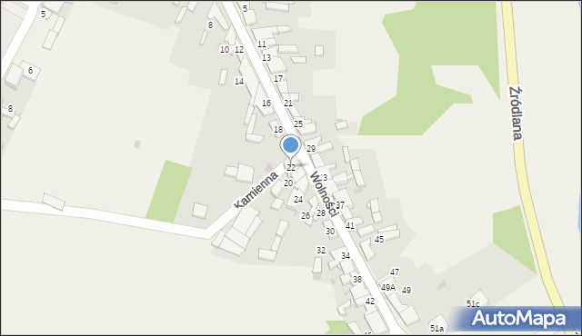 Mstów, Wolności, 22, mapa Mstów