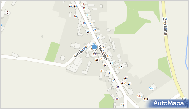 Mstów, Wolności, 24, mapa Mstów